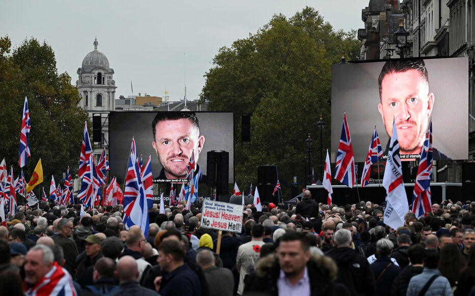 Far-right UK activist Tommy Robinson calls for a protest in London